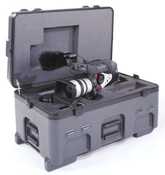 The TC2000DVC holds a fully assembled XL1 equipped with the MA-100 and the three LightWave Systems audio accesories.