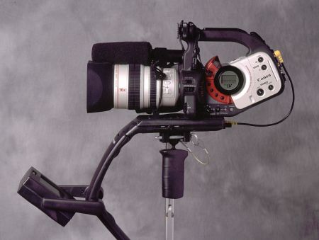 Near-side view of the XL1 and Steadicam DV 