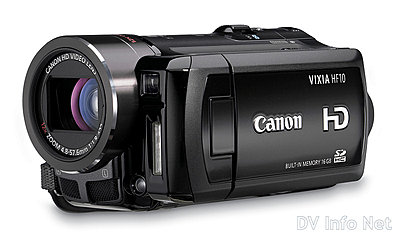 Canon's New VIXIA line of consumer HD camcorders-hf10oblique.jpg