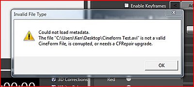 Updated NEOHD to 5.0.5.264 now First Light Won't Read Cineform .avi's-first-light-error.jpg