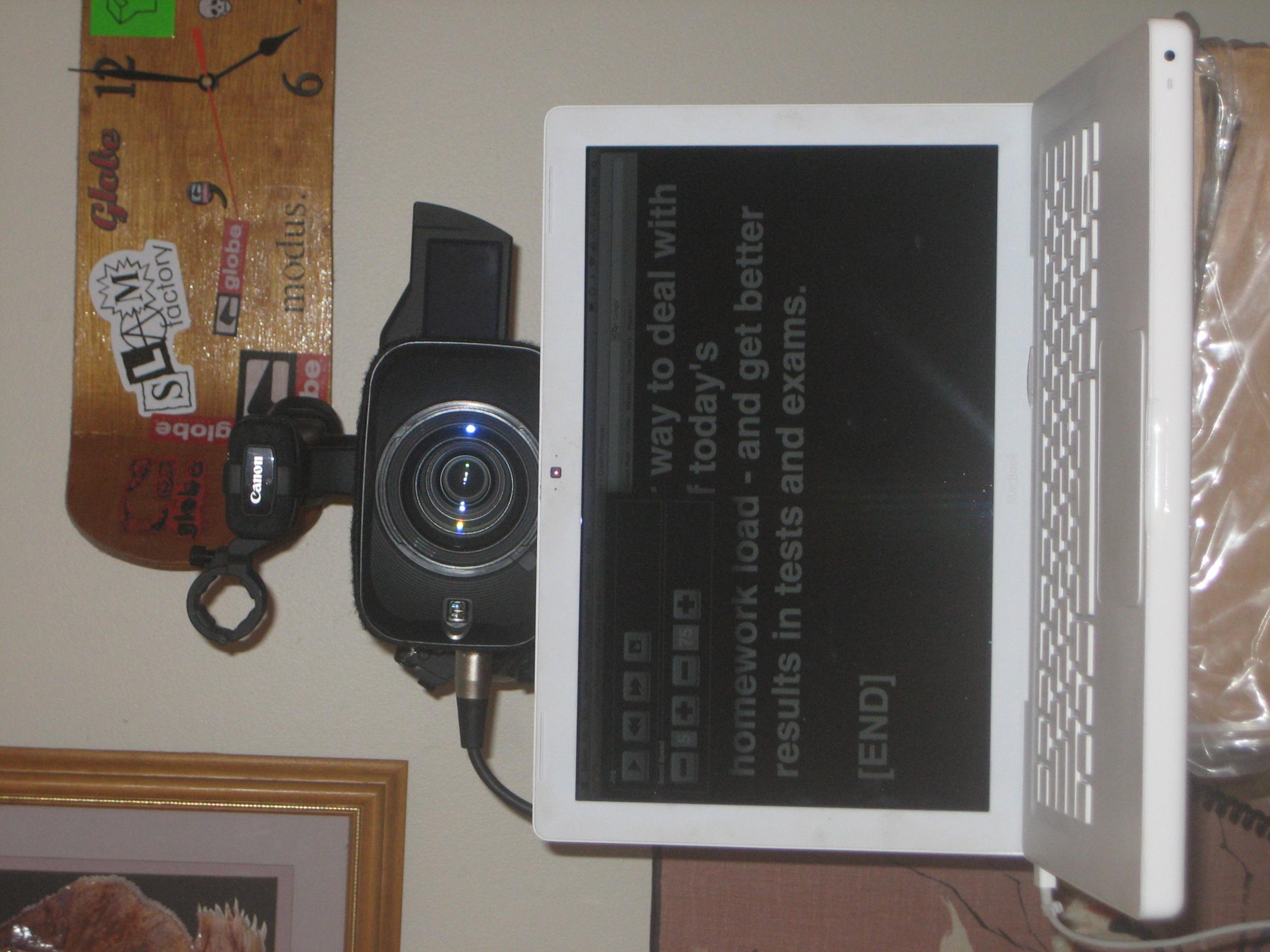 webcam teleprompter