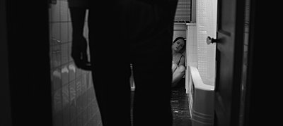 grabs from "Exhumed", indie B&W suspense/horror on Red-bathroom.jpg