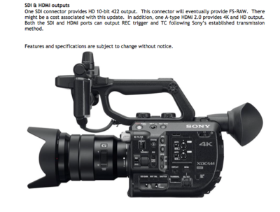 NEW! Sony Announced PXW-FS5 4K, Pre-Order Now wth alt=